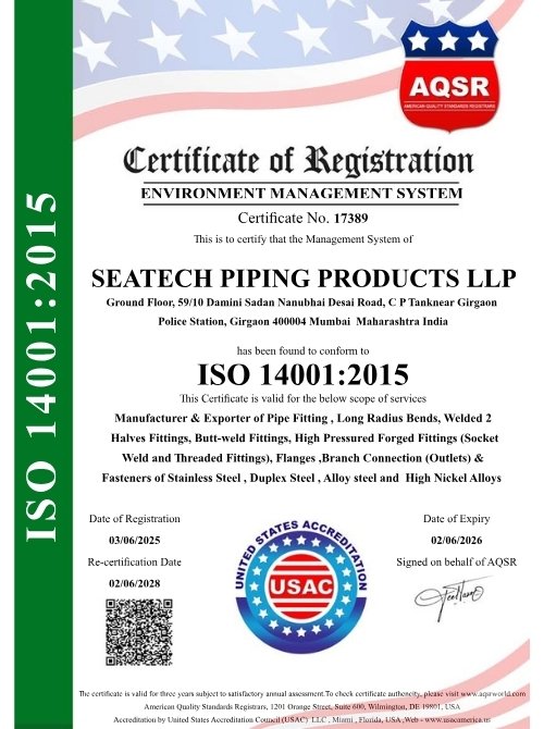 ISO Environment Management Certified